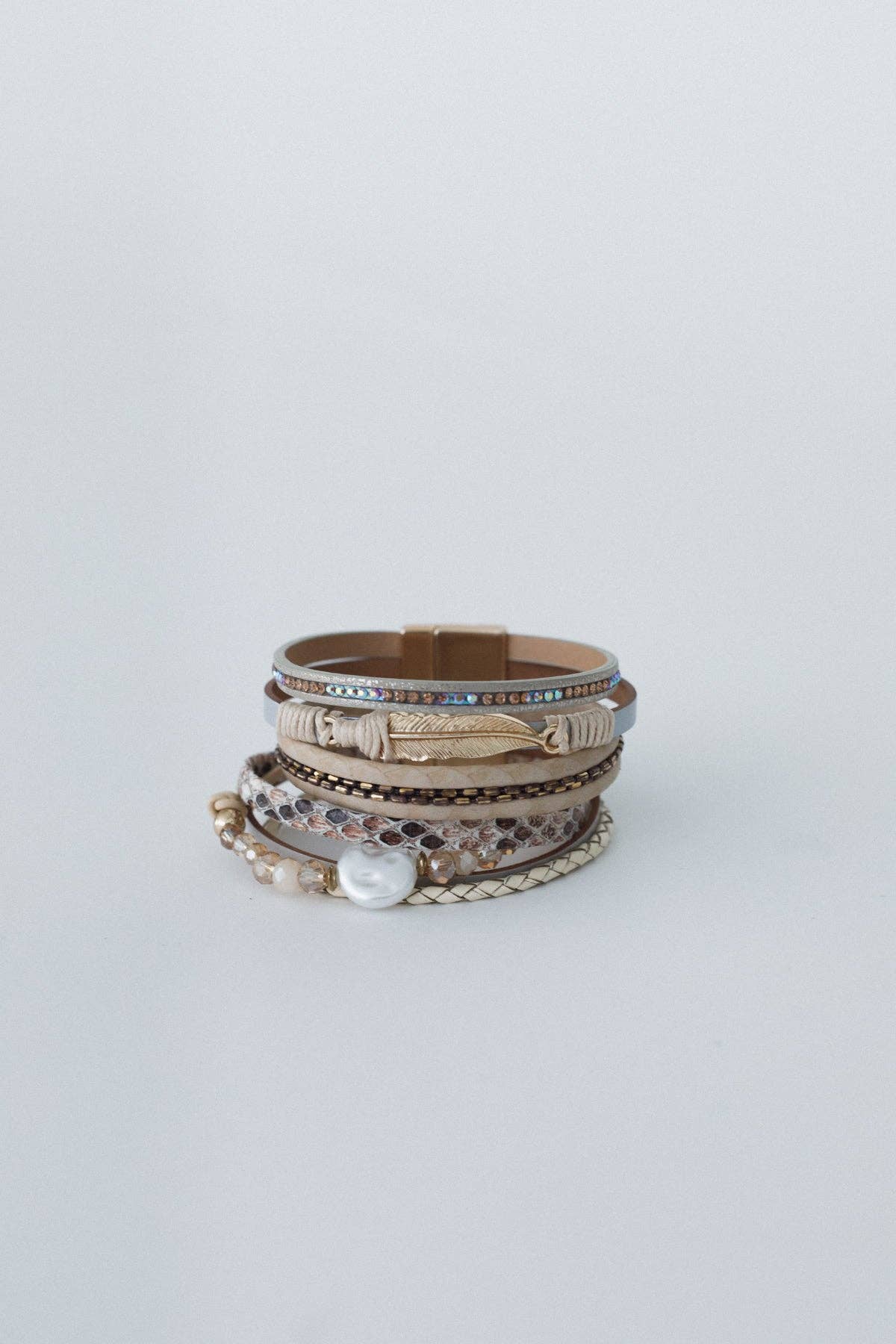 Bohemian Goddess Charmed Bracelet - Beige