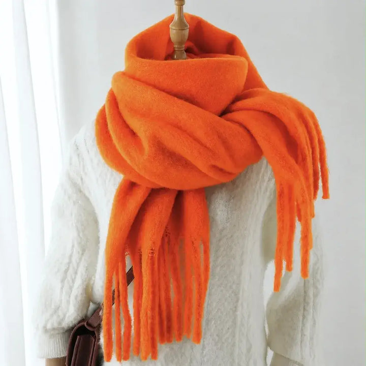 Solid Scarf with Fringe