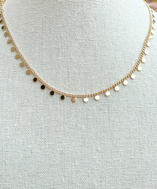 Gold Filled Coin Chain Choker