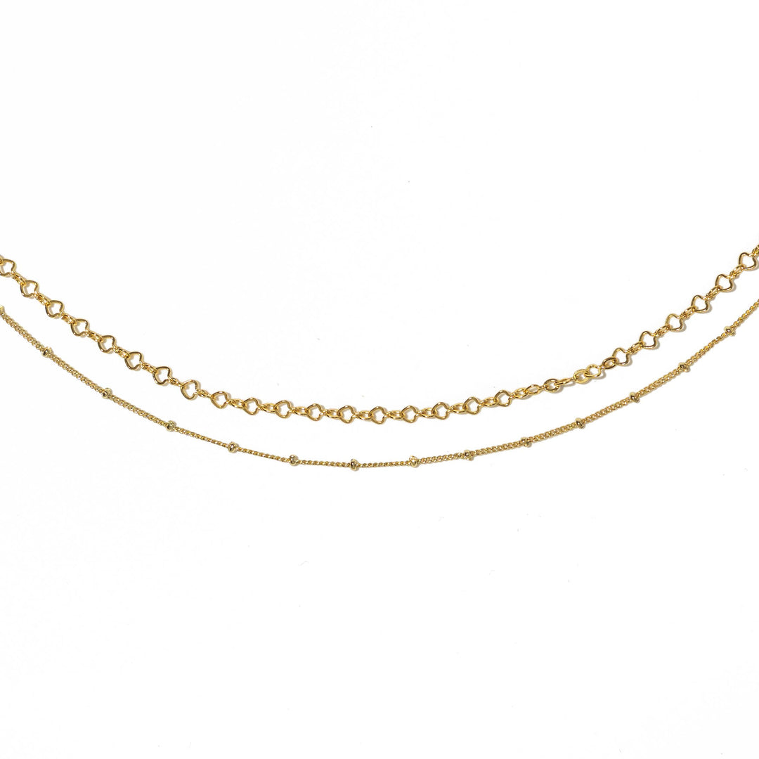 18K Gold Satellite Layered Choker