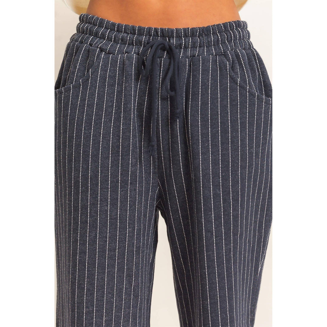 Pinstripe drawstring