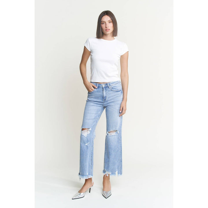 SUPER HIGH DISTRESSED JEANS