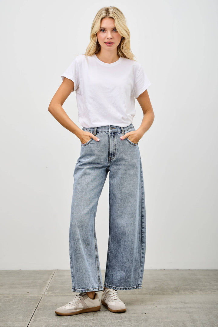 High Rise Denim Barrel