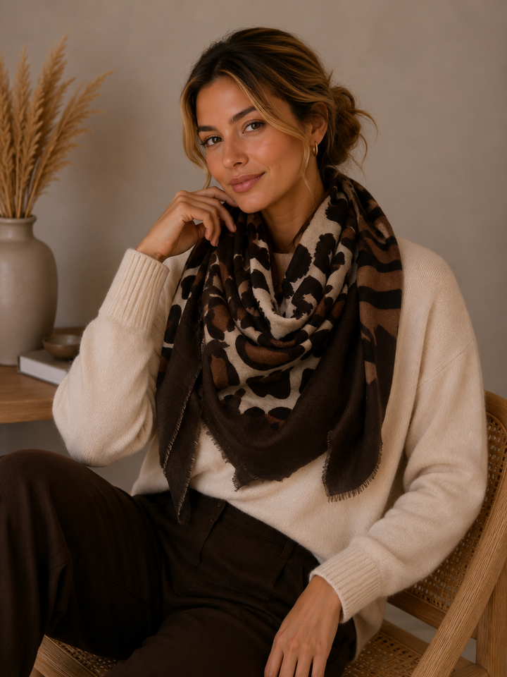 Woolen Leopard Scarf