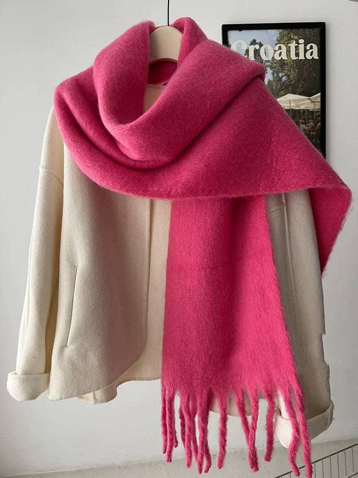 Solid Scarf with Fringe