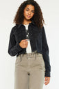 Black Distressed Denim Jacket