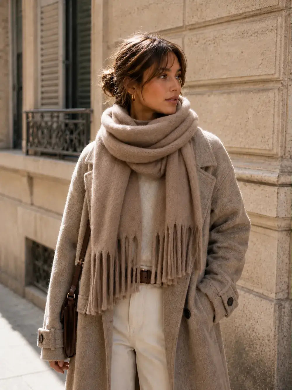 Solid Scarf with Fringe