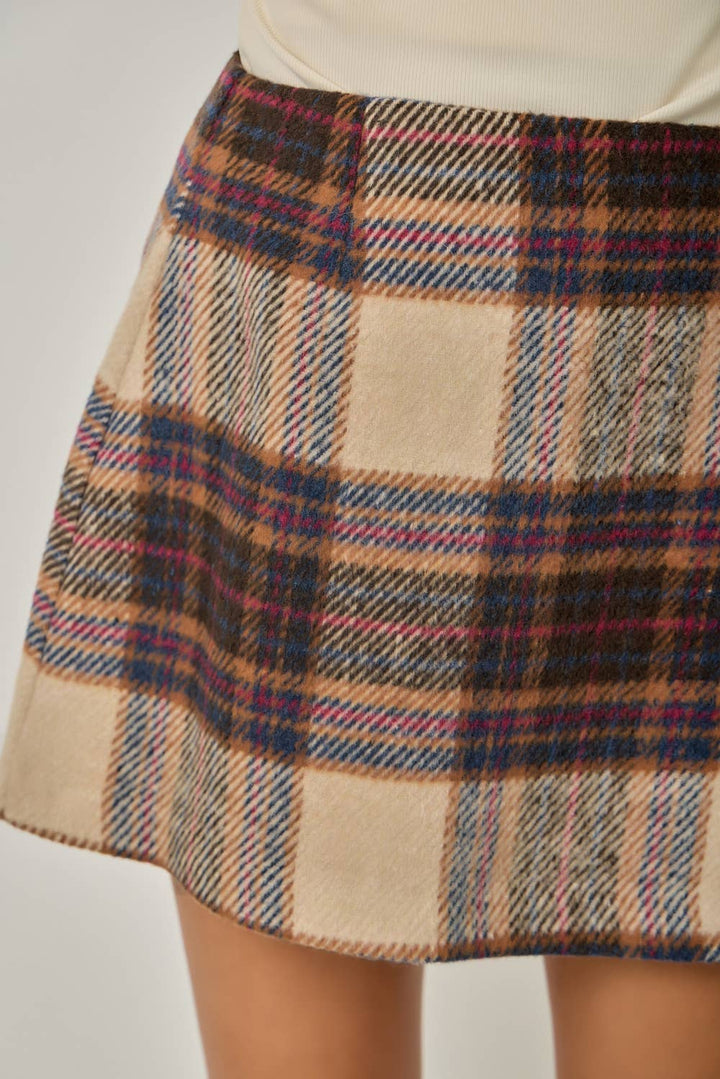 Wool Blend Mini Skirt
