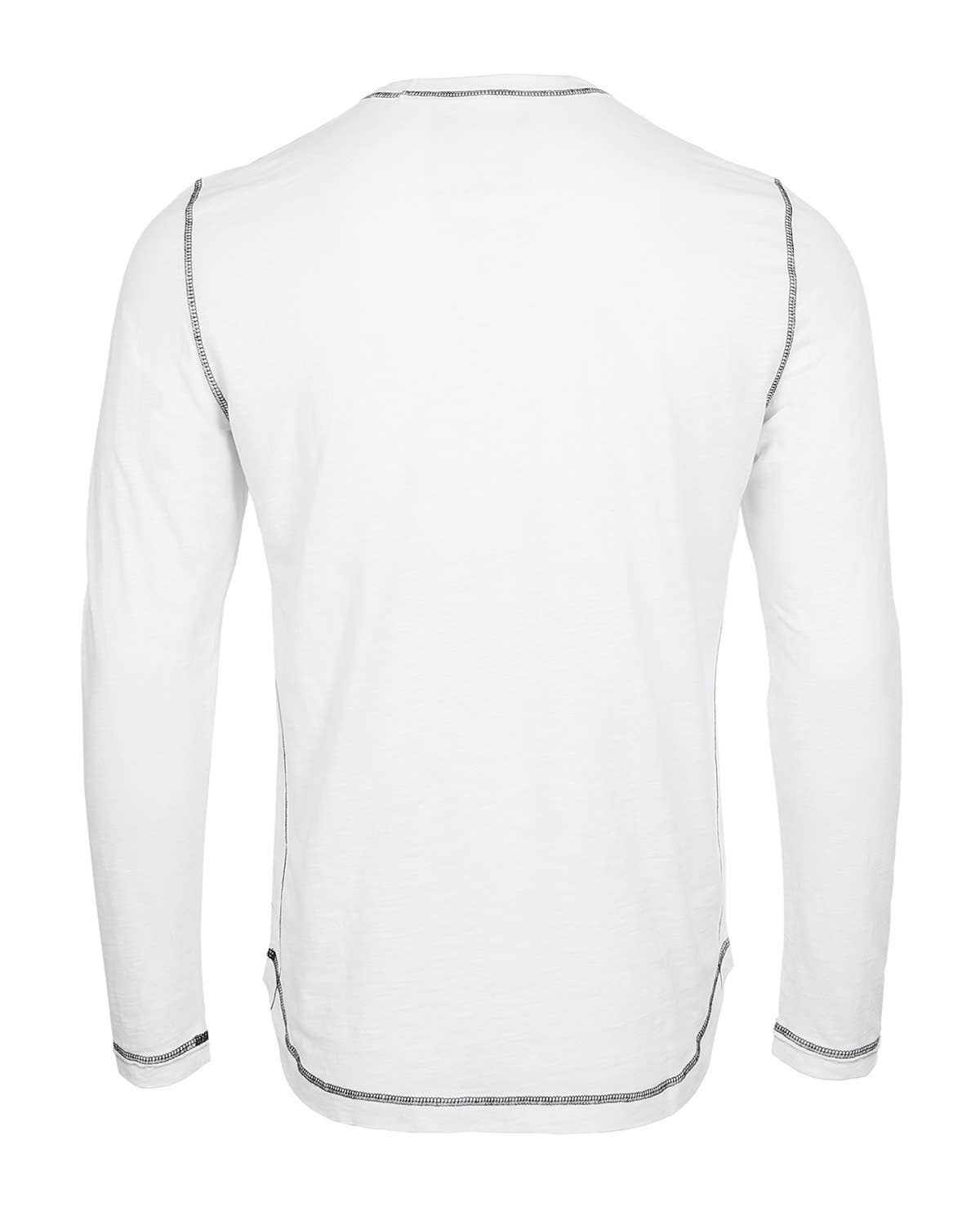 Men's Long Sleeve Crew Neck Western Vintage - White