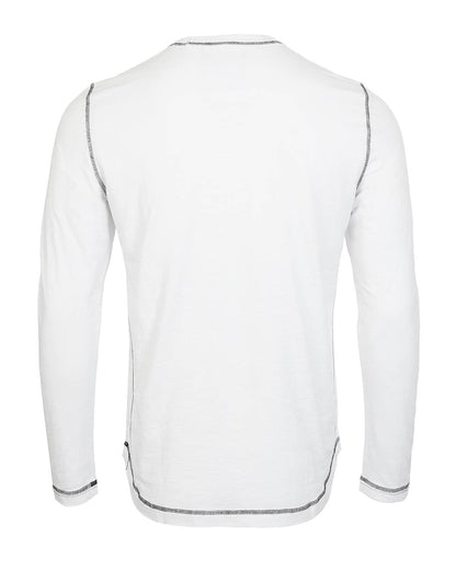 Men's Long Sleeve Crew Neck Western Vintage - White