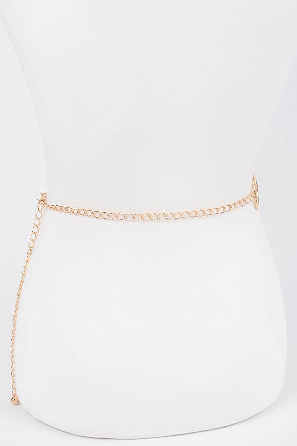 Multi Round Metal Chain Belt