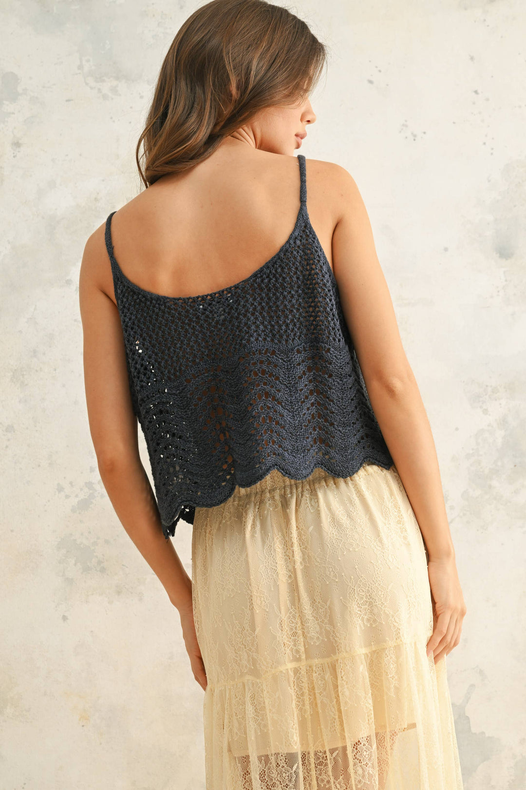 CROCHET KNITTED CROP TOP