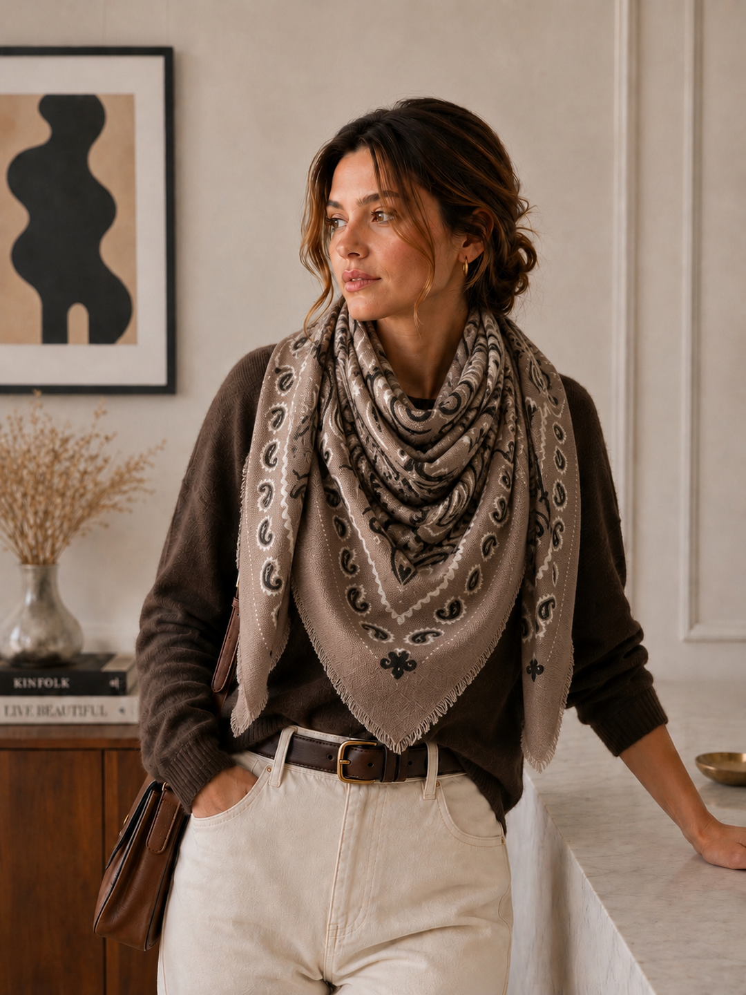 Woolen Square Scarf