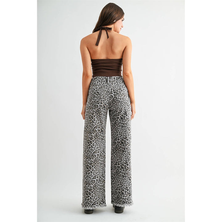 LEOPARD HIGH-RISE WIDE LEG
