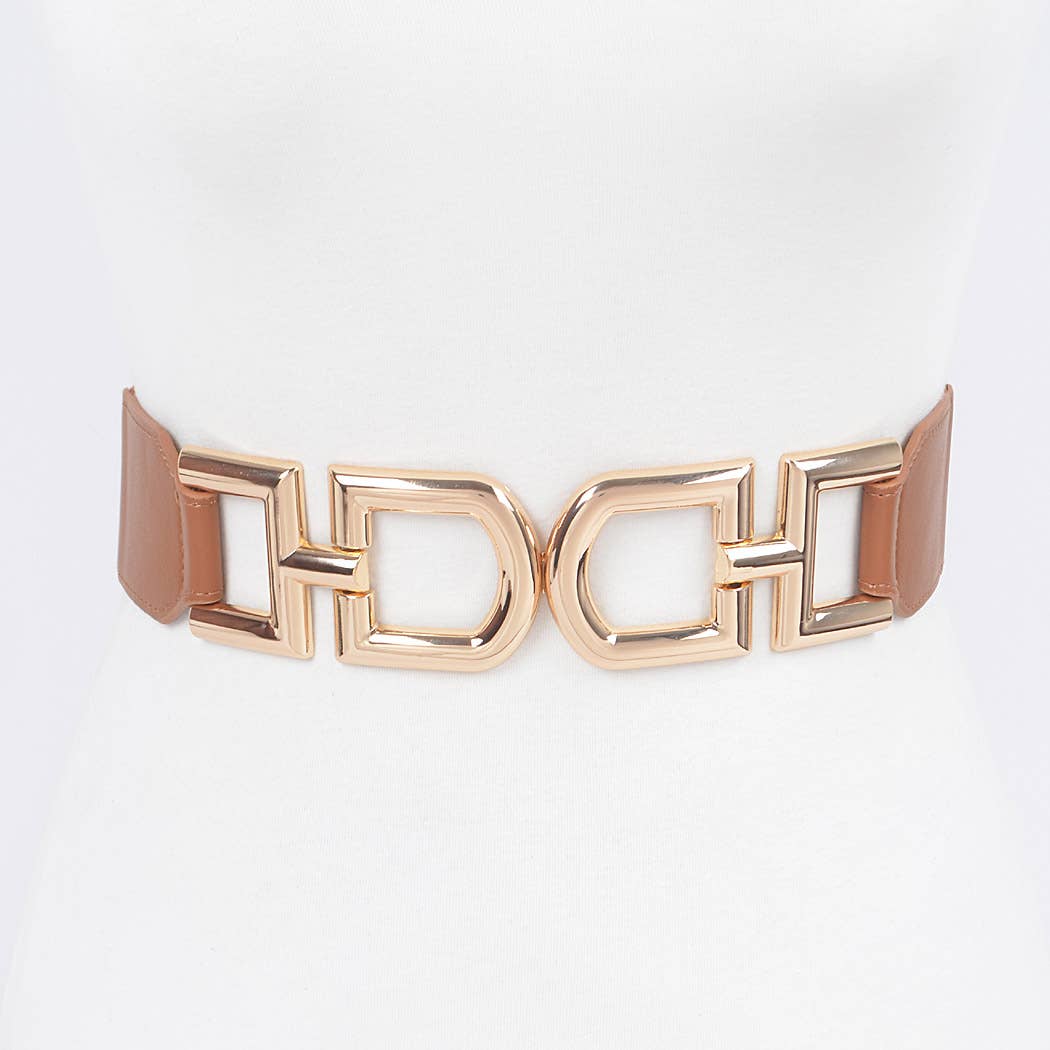 Multi Metal Buckle Elastic Plus Size Belt