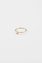 18K Gold Shiny Adjustable Initial Ring
