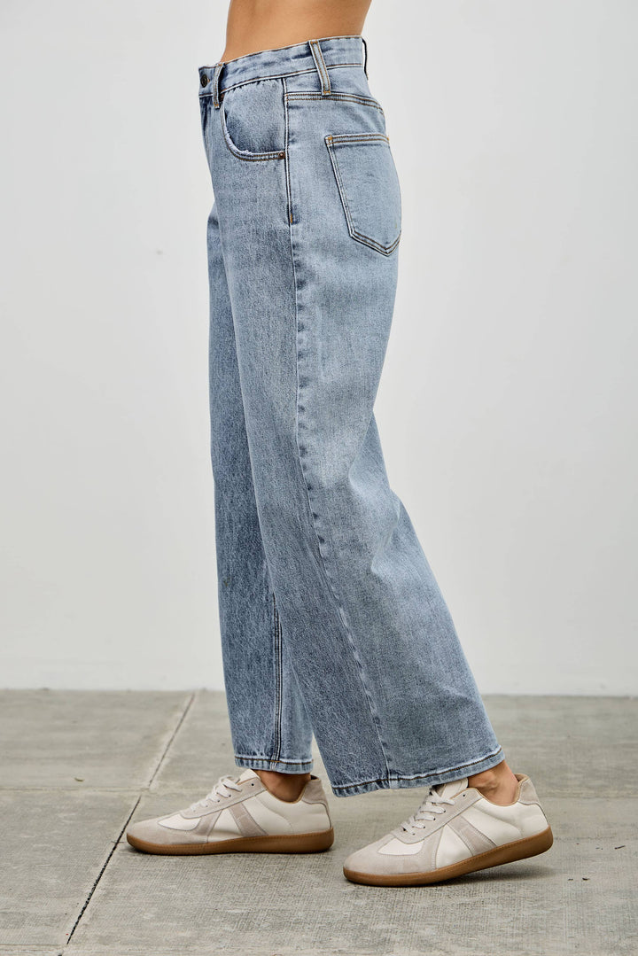 High Rise Denim Barrel