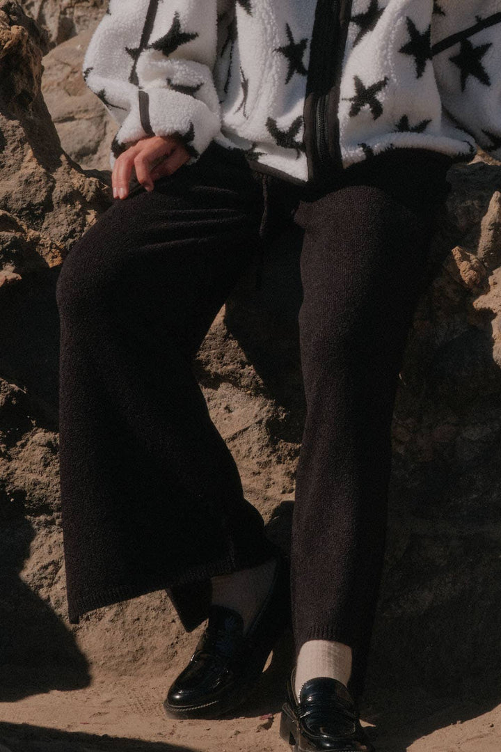 Knit Split-Hem Pants