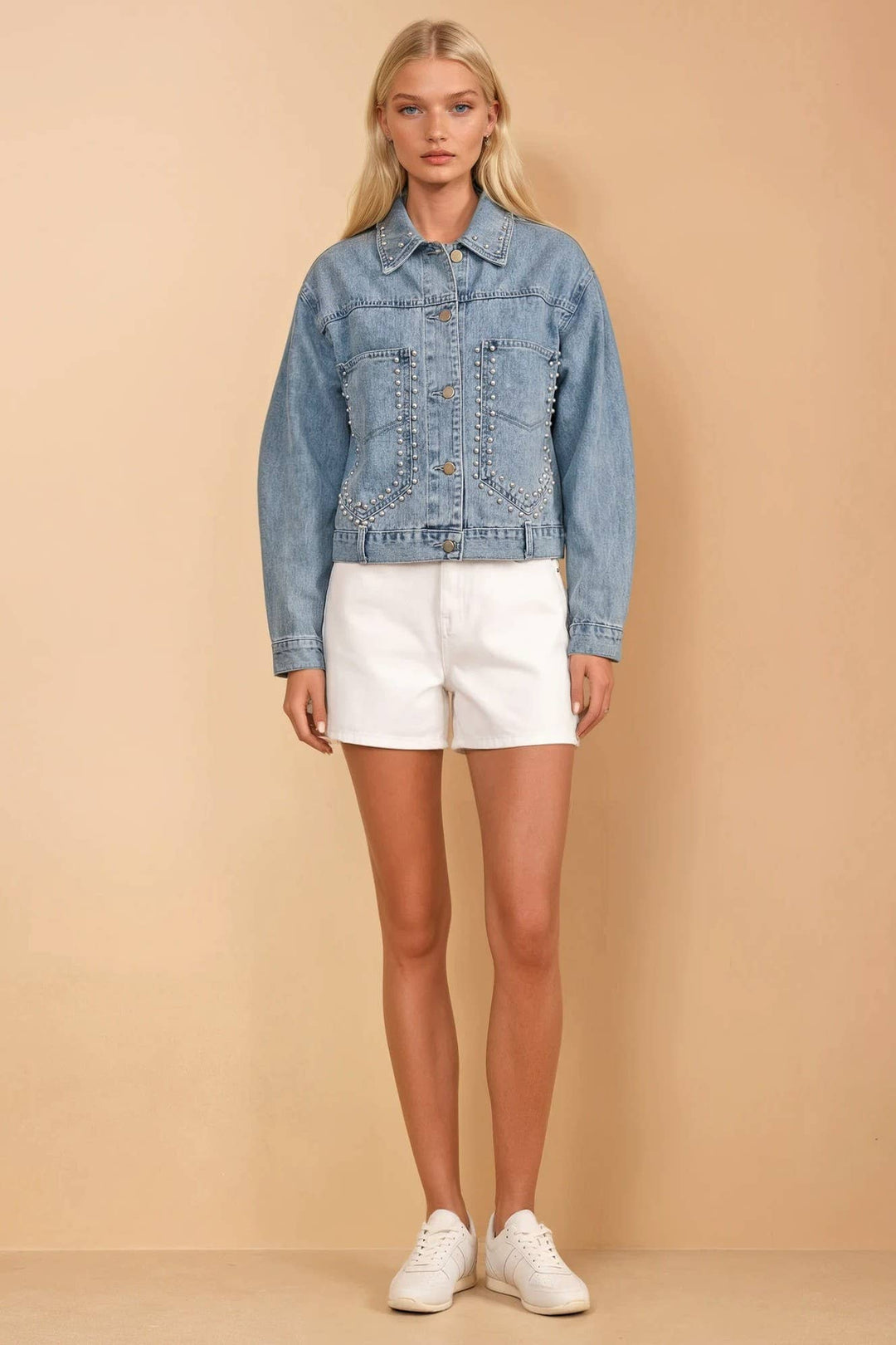 STUDDED DENIM JACKET