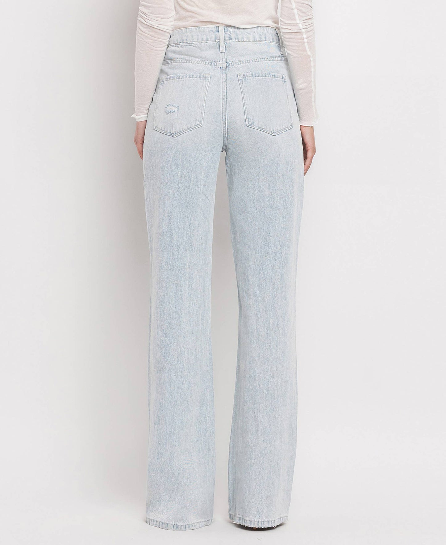 90'S VINTAGE SUPER HIGH RISE FLARE JEANS