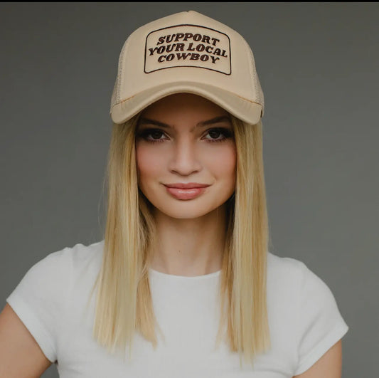 Support your local cowboy mesh hat
