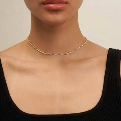 18K Gold Plated Tennis Choker