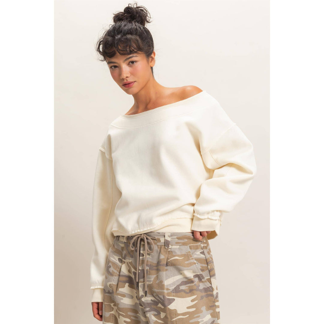 Off Shoulder Sweatshirt