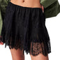 High Waist Lace Mini Skirt