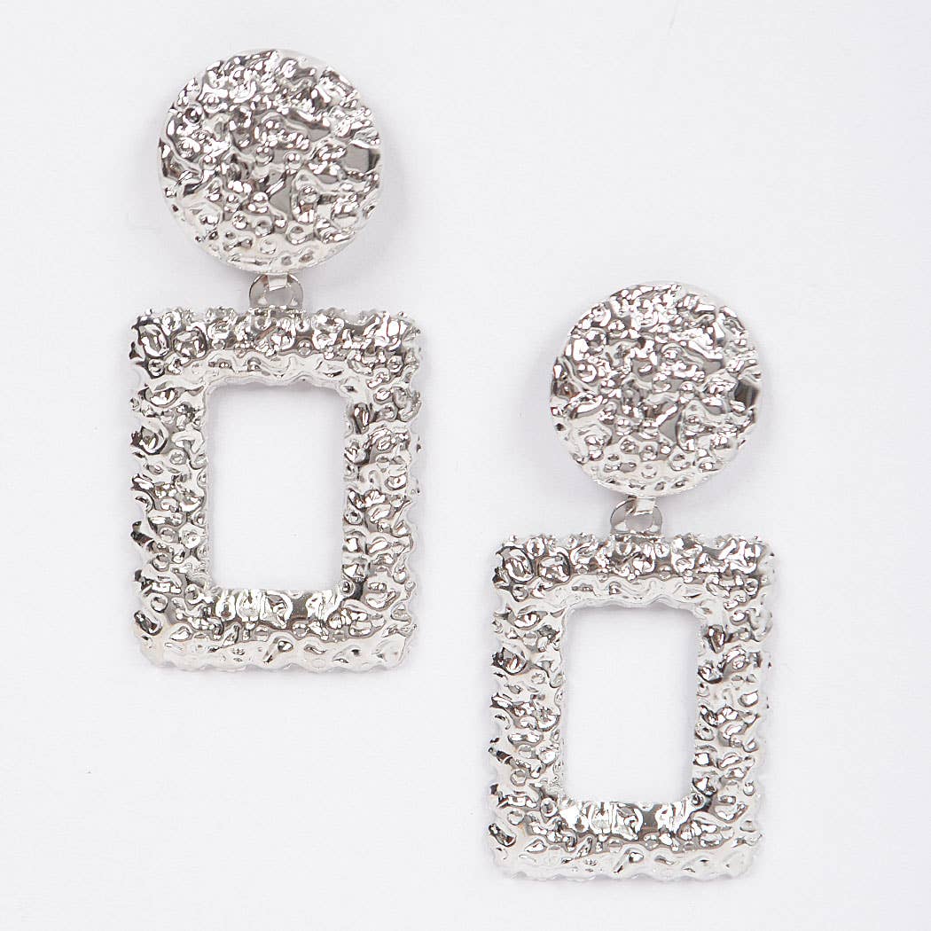 Hammered Multi Metal Earring