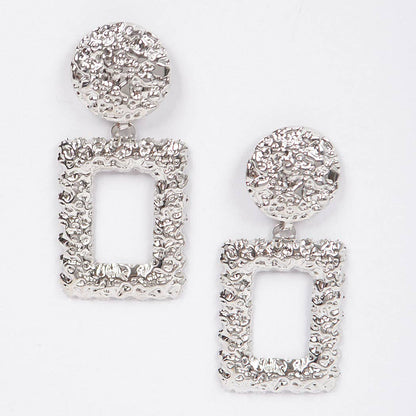 Hammered Multi Metal Earring