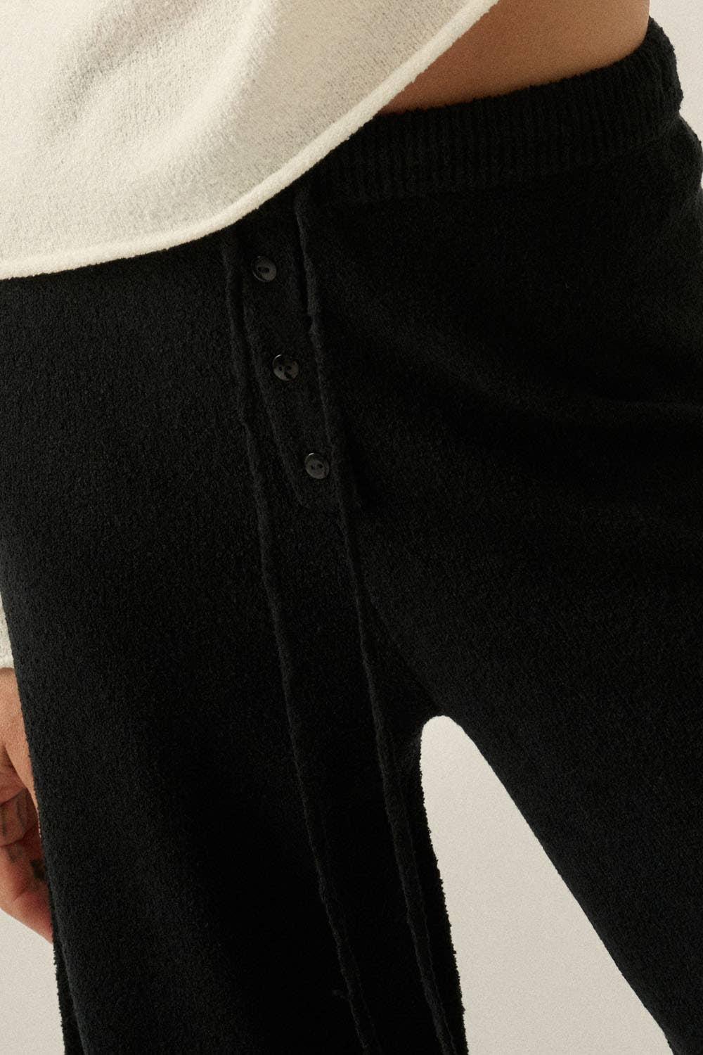 Knit Split-Hem Pants