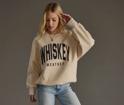 Tan Whiskey Weather Crew Neck Sweatshirt