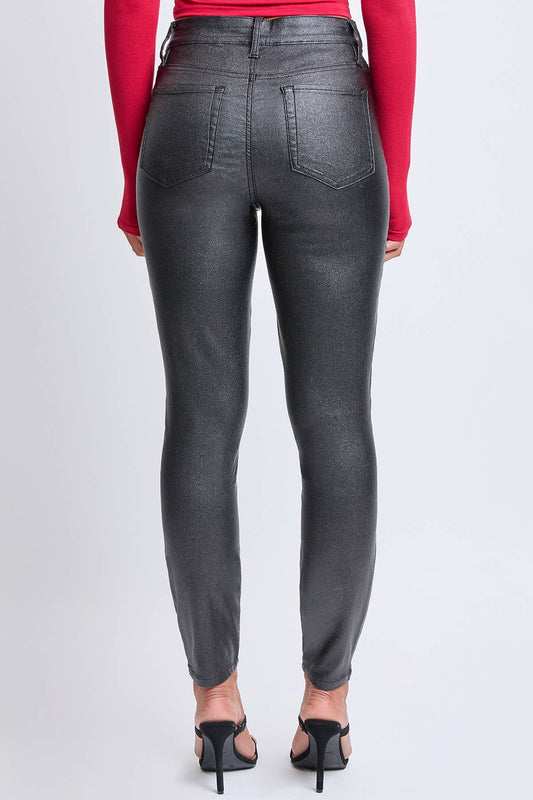 High Rise Metallic Skinny Jean