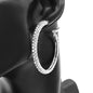 60MM 3D Rhinestone Hoop Earrings