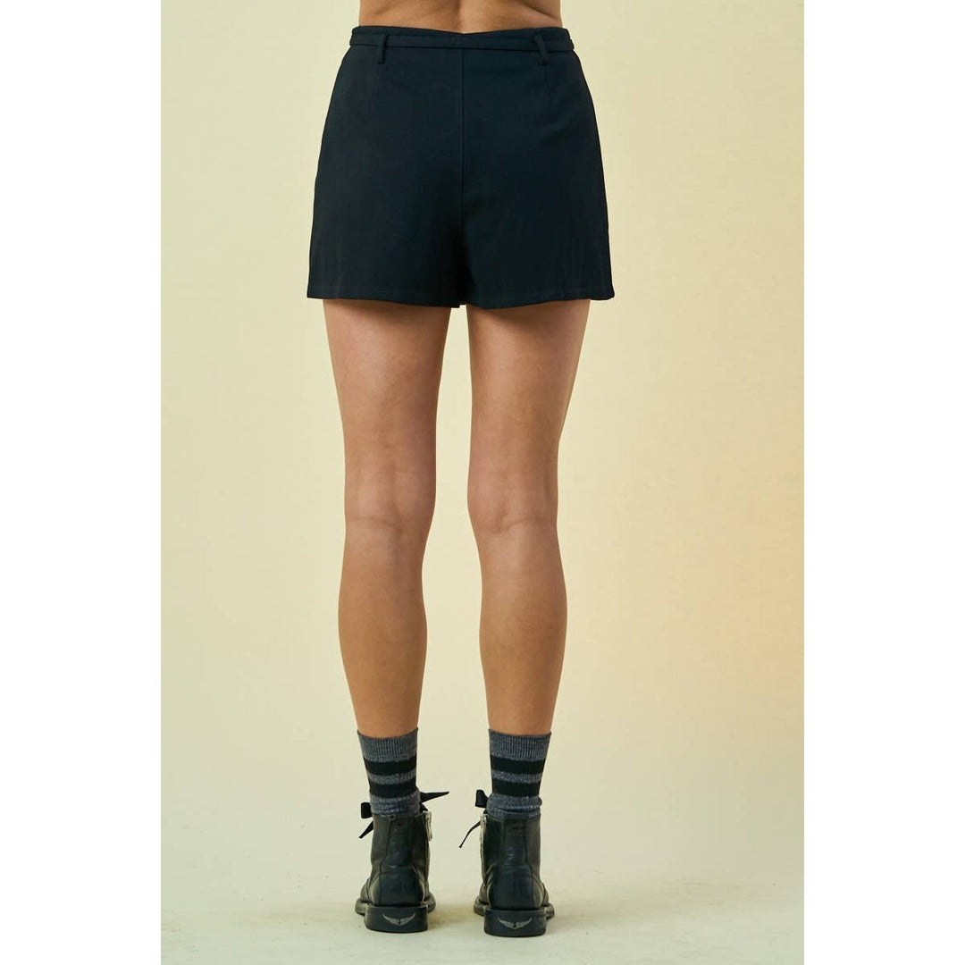 Side Slit Belted Skort