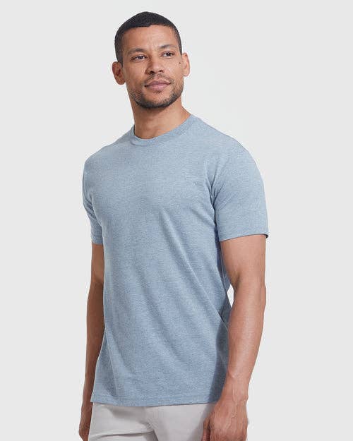 Heather Indigo Fitted Crew Neck T-shirt