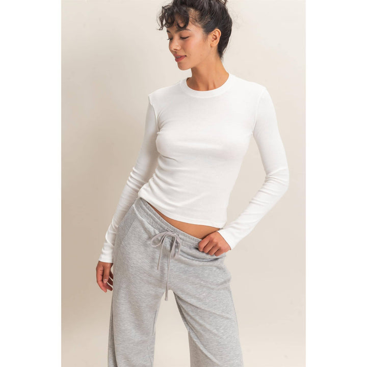 Crew Neck Long Sleeve Top