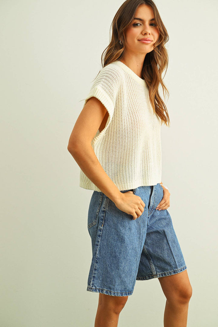 DOLMAN SLEEVE KNITTED TOP