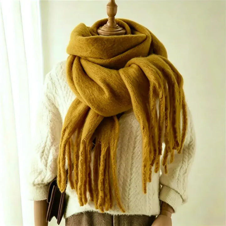 Solid Scarf with Fringe