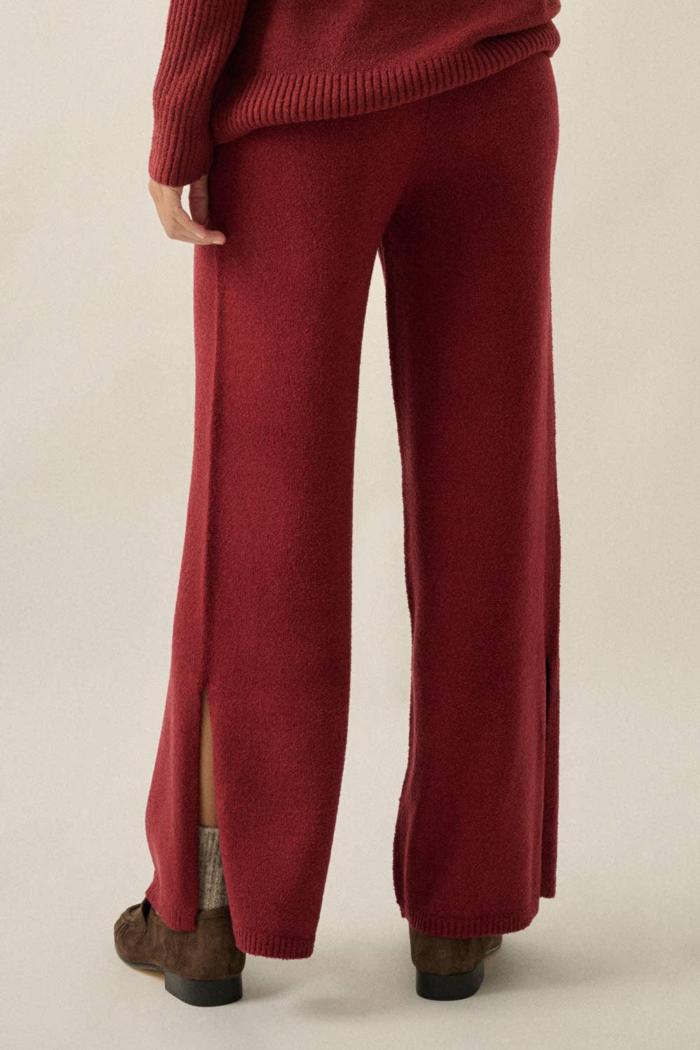 Knit Split-Hem Pants