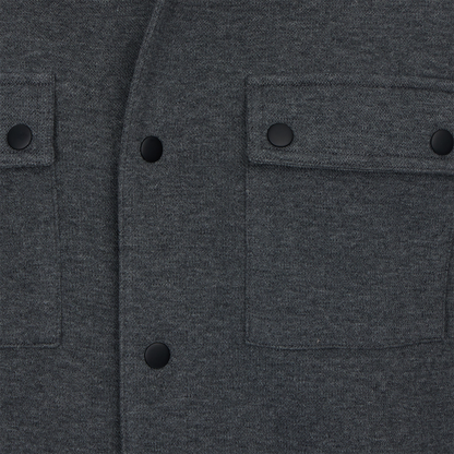 Men’s Gray Snap Shirt Jacket