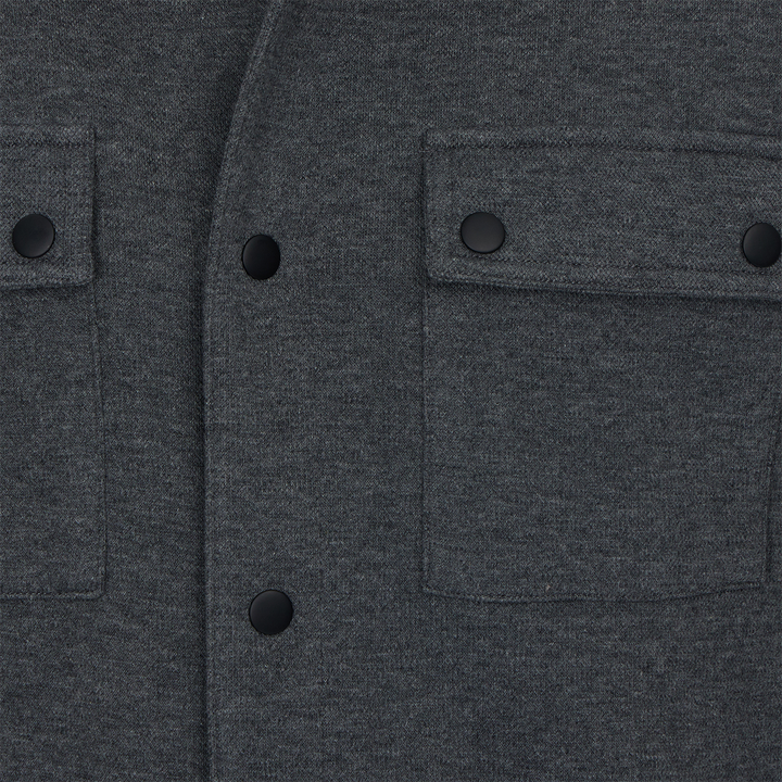 Men’s Gray Snap Shirt Jacket