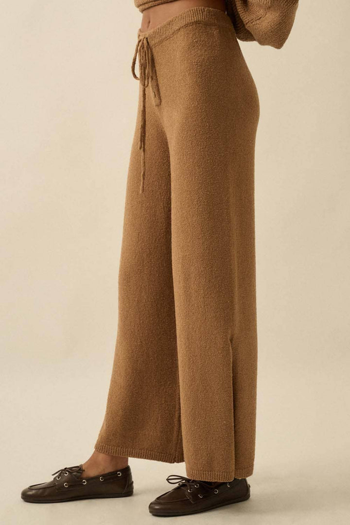 Knit Split-Hem Pants