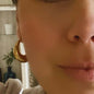 Chubby Oval Hoops Gold Plated Lightweight Thick Hoop Earring