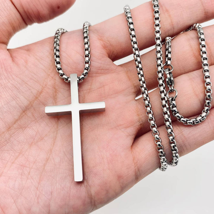 Stainless Steel Cross Pendant Necklace