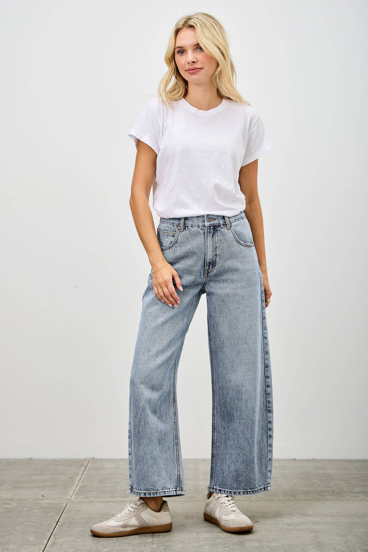 High Rise Denim Barrel