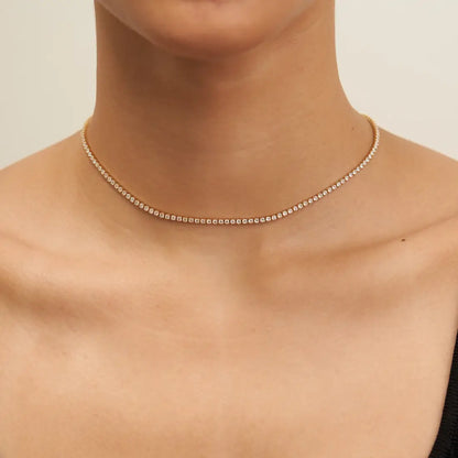 18K Gold Plated Tennis Choker