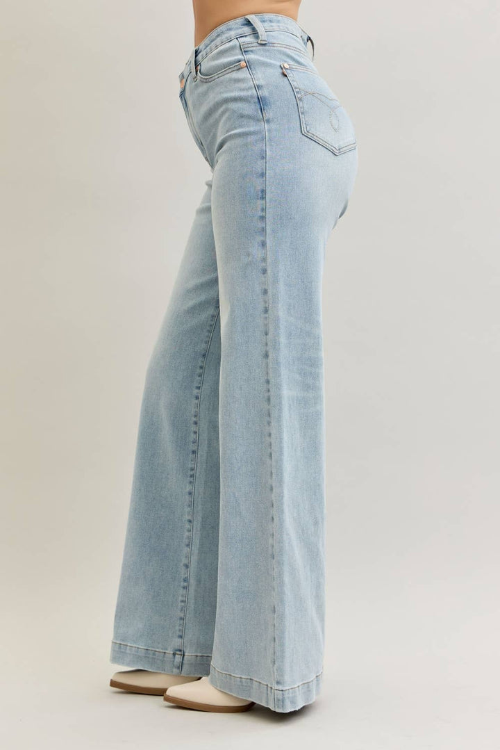 Judy Blue HW Criss-Cross Wide Leg