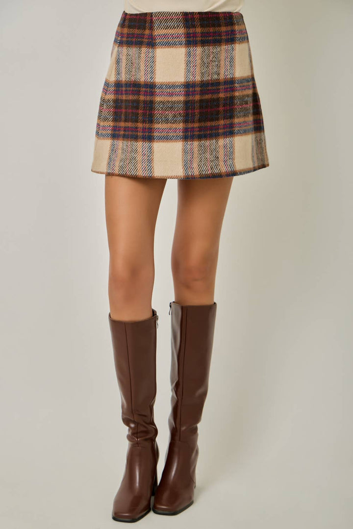 Wool Blend Mini Skirt