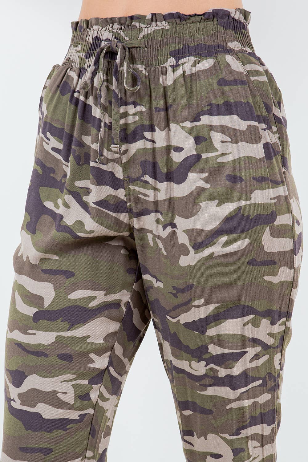 Rayon High Rise Camo Joggers